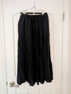 Muji 100% Linen Skirt Black Size Medium